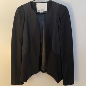 Like-new Wish Black Collarless Blazer